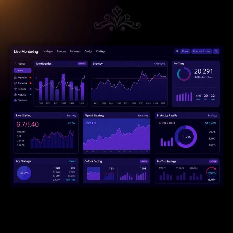 Živý monitoring dashboard s widgety strategií a P&L